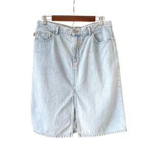 BE BOP Light Wash Denim Mini Skirt Women's 11, 100% Cotton, 90s Western Y2K